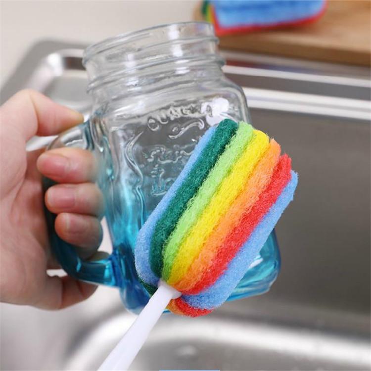 1PCS Long Handle Colorful Cup Brush Cleaning Brush Kitchen Brush Cleaning Glass Bottle Thermos Cup Brush