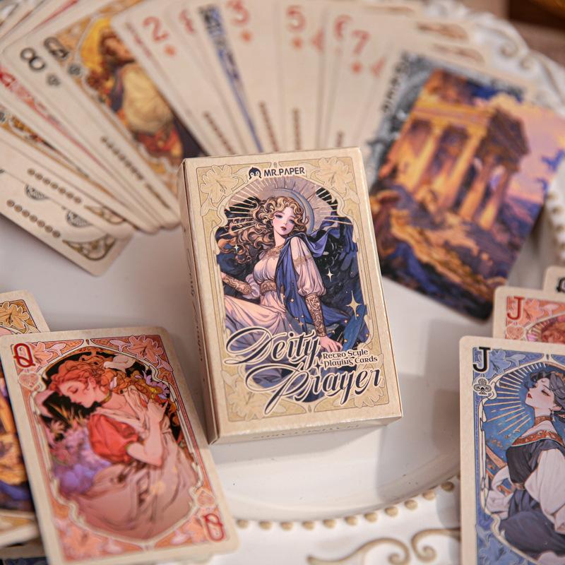 Divine Prayer Series Playing Cards Vintage Poker Card for Magic Shows Parties Table Games