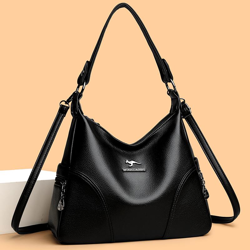 Simple and Large Capacity Pu Leather Handbag, New Women's Tote Bag, Casual Shoulder Bag, Fashionable Solid Color Crossbody Bag