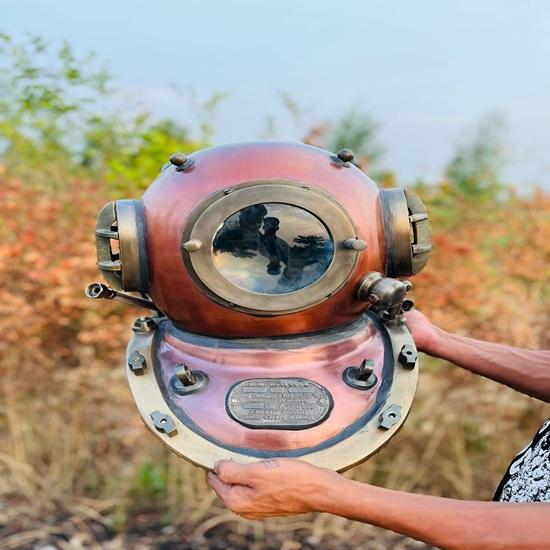 45,72 cm Authentischer Taucherhelm Nautisches Sammlerstück Tiefsee-Dekor Taucherhelm Bestes Geschenk für ihn