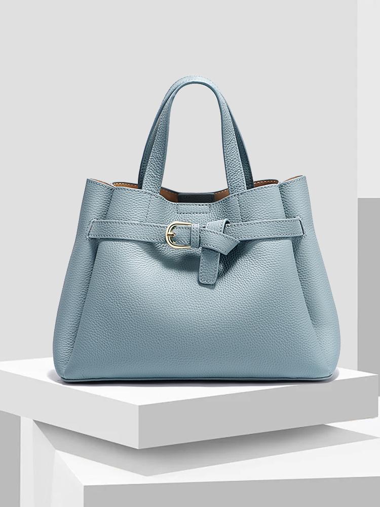 Zency Mote Ekte Skinn Topphåndtak Veske For Kvinner Elegant OL Arbeidsveske 2024