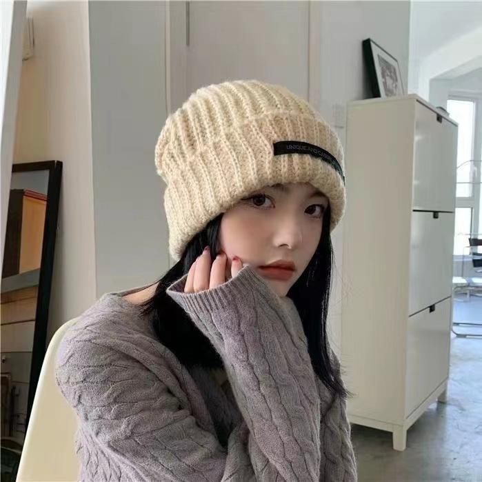 Hairline Hat Dámská zimní pletená teplá čepice, čepice odolná proti chladu a větru