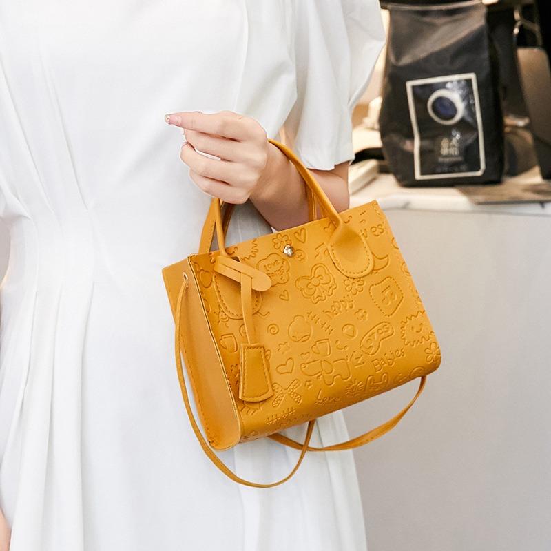 Dámská taška, velkokapacitní kabelka, embosovaná crossbody taška, taška přes rameno