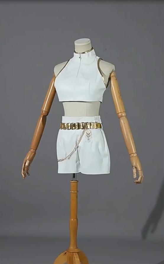 K-POP: Demon Hunters Zoey White Version Cosplay Costume Anime 2D Outfit Play Role Clothes Clothing for Women