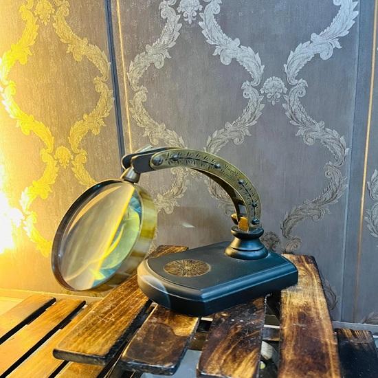 Messing Gravierte Lupe 17,78 cm Watts Sons London 1814, Handgefertigte Maritime Tischdekoration Heim Büro Jubiläum Hochzeit Weihnachtsgeschenk