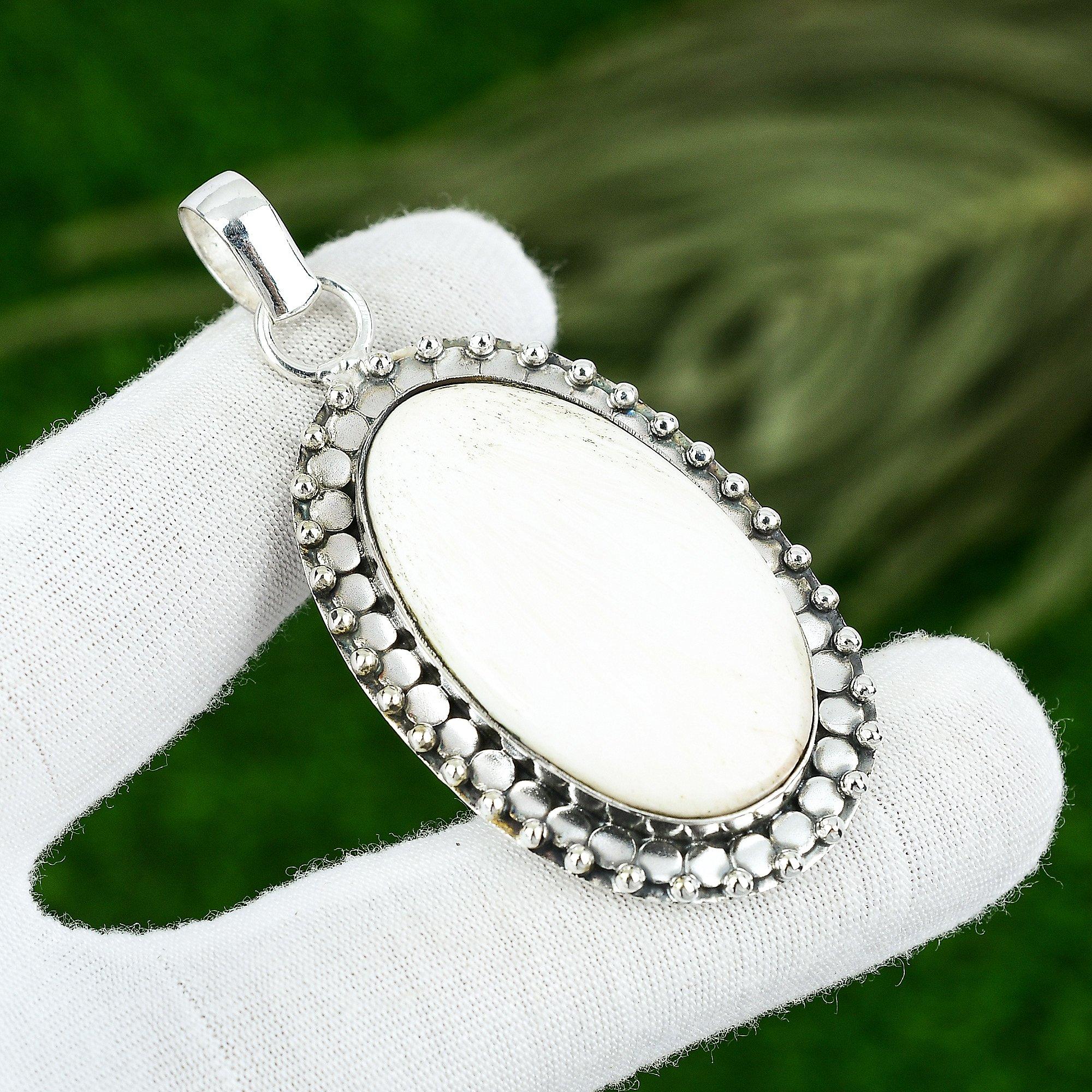 Dárek pro ženy Šperk Přívěsek Stříbro 925 Přírodní Skolecit Drahokam