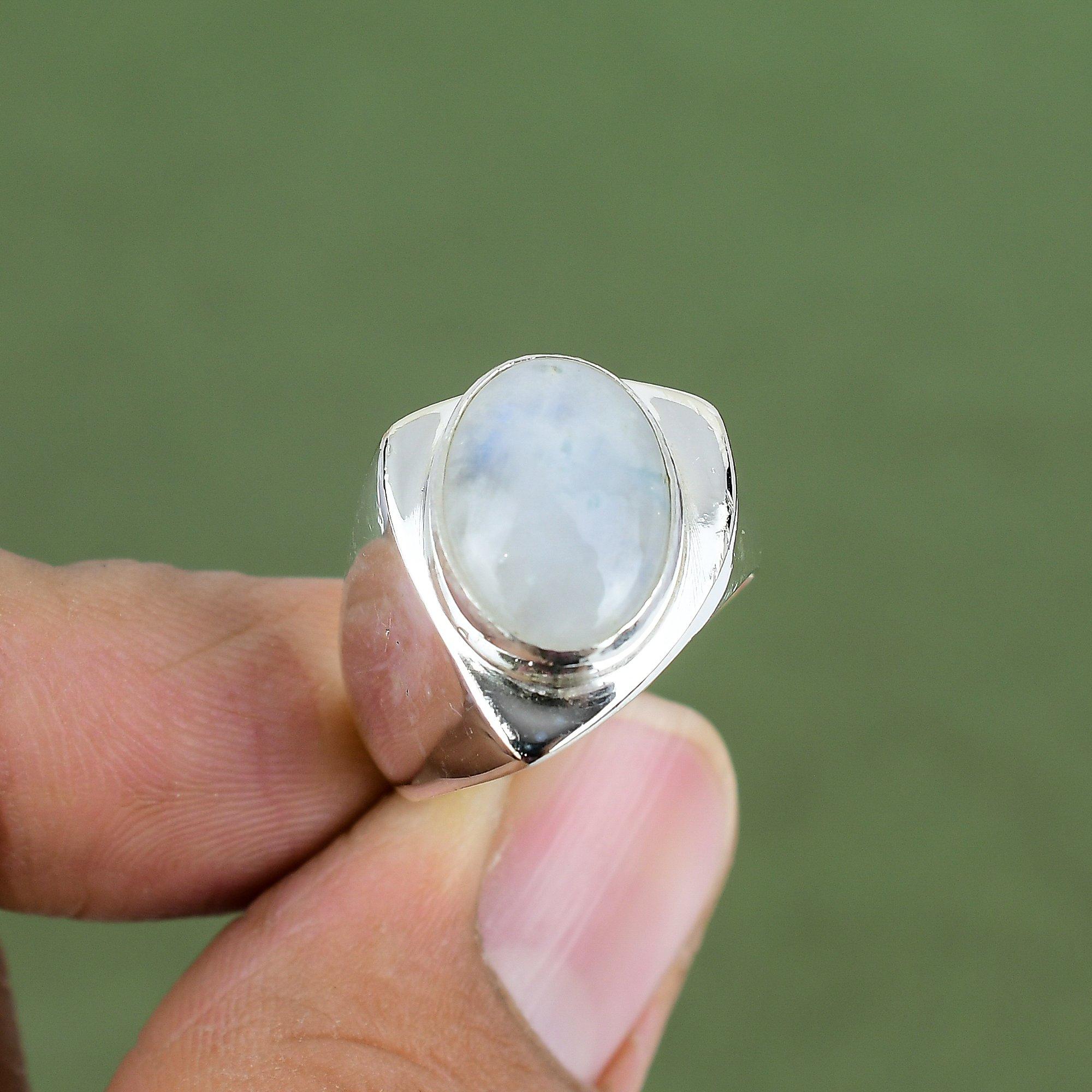 Rainbow Moonstone Ring 925 Sterling Silver Ring Original Gemstone Jewelry Handmade Ring Gift For Her Designer Jewelry Available In Ring Size