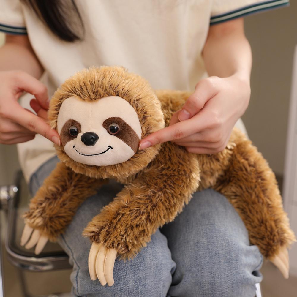 Cartoon Animal Sloth Plush Toy Cute Soft Comfortable Stuffed Doll Brown Sloth Home Decor Gifts For Kids