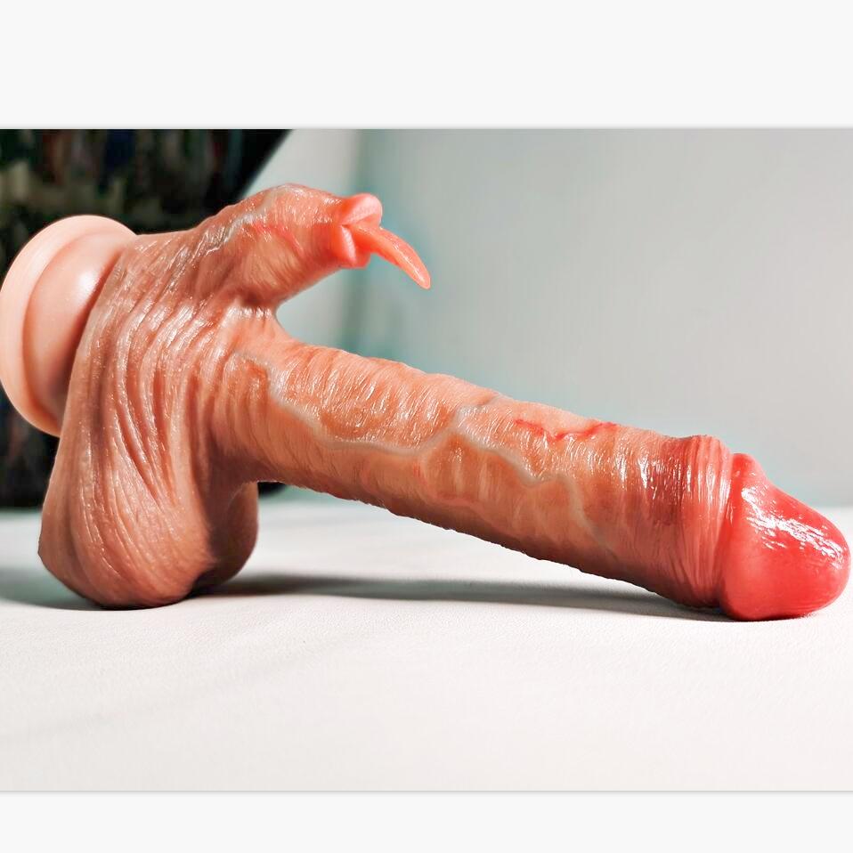 VaHppy 7 Frequencies Automatic Dildo Simulated Penis Silent Electric Stretching Swinging Heating Soft Realistic Female Masturbator