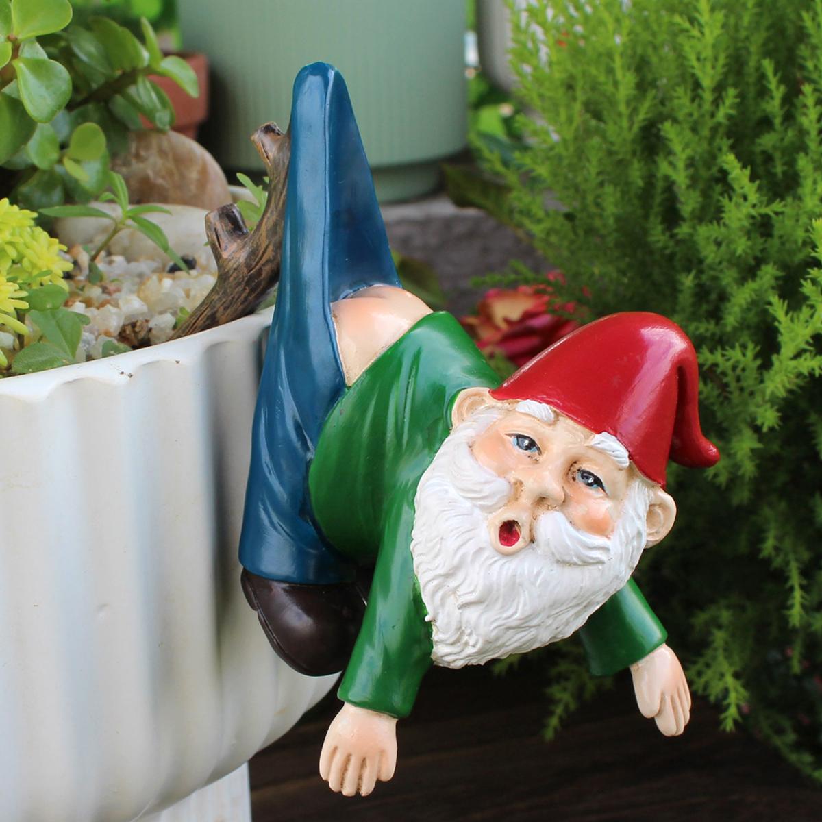 Funny Dwarves Pants Hanging Branches Flowerpot Pendants Resin Crafts