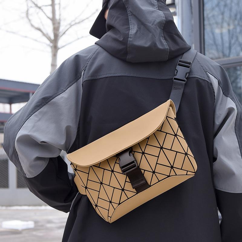 Lingge Crossbody Bag, Small Bag, Men's Bag, Small Square Bag, New Shoulder Bag