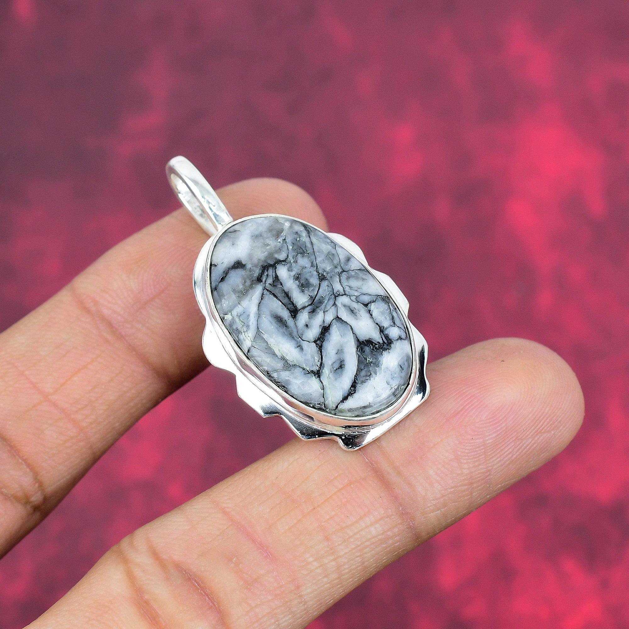 Pinolith Jasper 925 Solid Sterling Silver Pendant, Handmade Gemstone Pendant Jewelry, Gifts For Wife Brand New Pendant