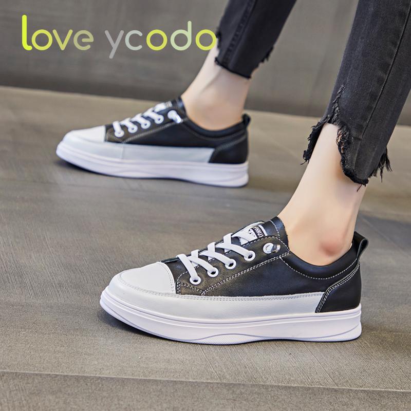 Spring and Autumn Leather Women's Shoes Flat Large Size Leather Sports Casual Loafers