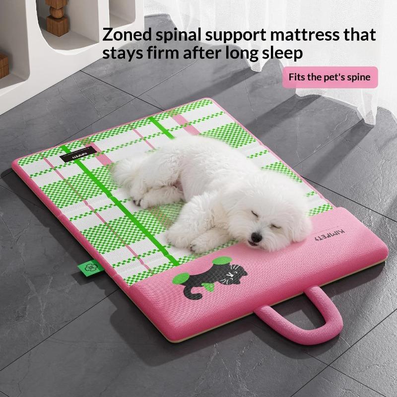 Reversible Pet Cooling Gel Mat for Dogs Cats Portable Foldable Dog Bed with Handle All Seasons for Crate Travel Indoor Outdoor