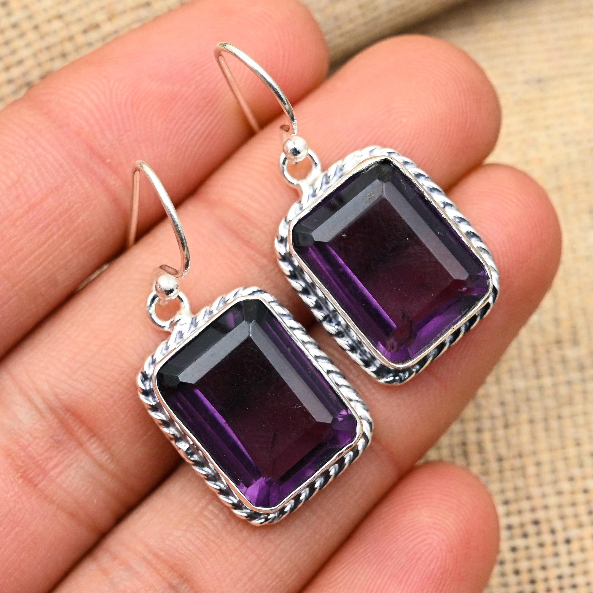 Ametystový drahokam ručně vyrobený z masivního stříbra 925 pro svatební dar