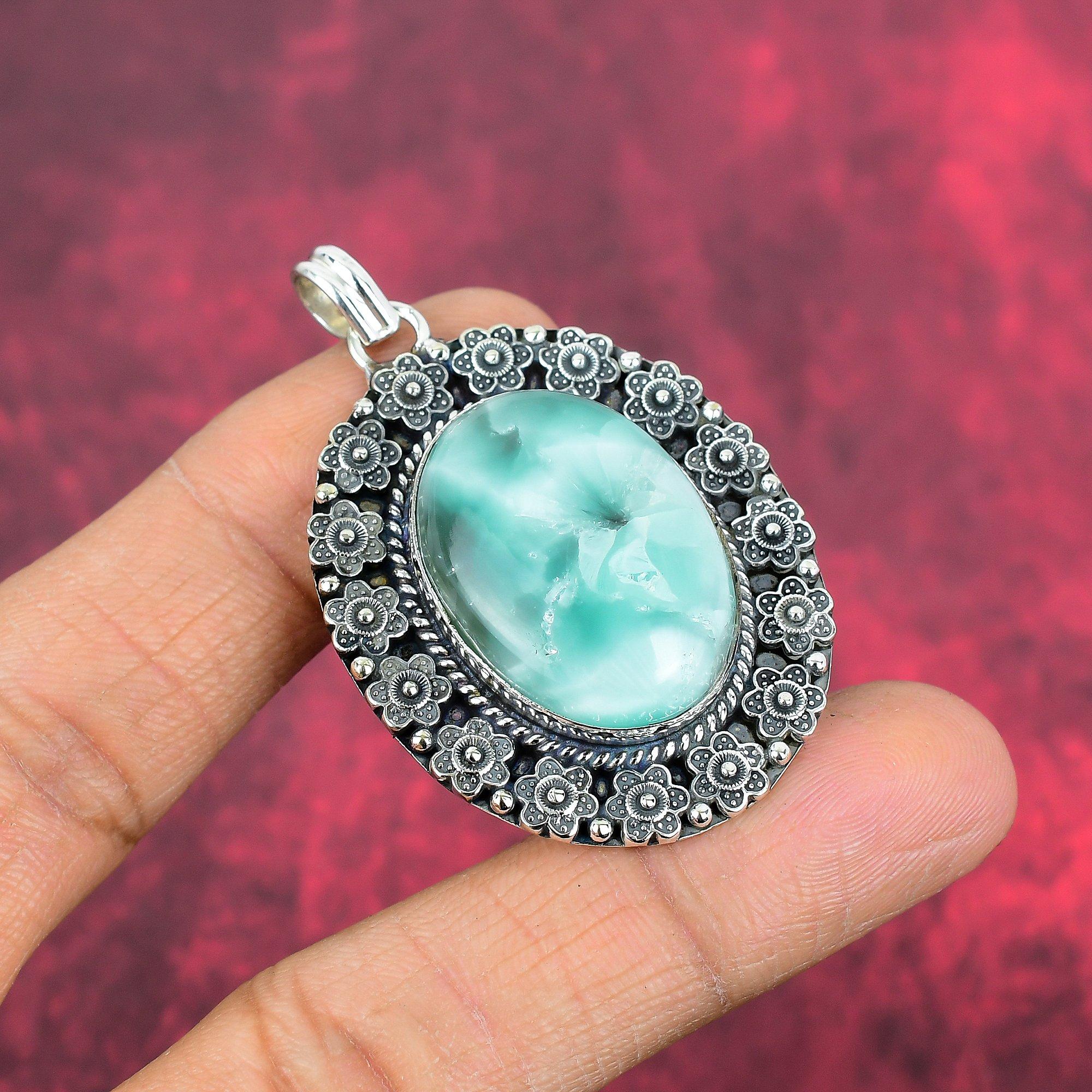 Hemimorphit Anhänger, 925 Sterling Silber Schmuck, Edelstein Schmuck Anhänger, Handgemachter Hochzeitsgeschenk Schmuck