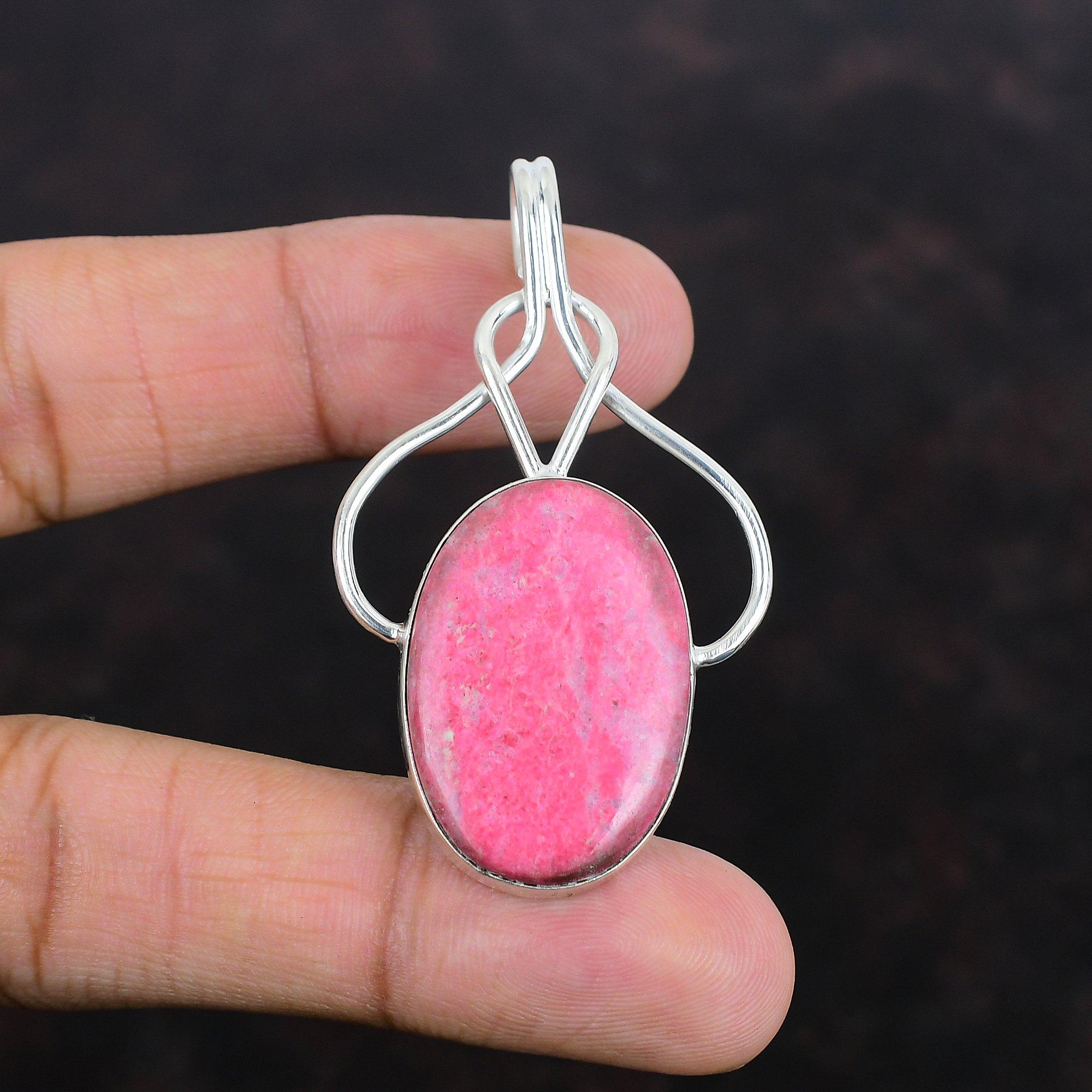 Thulite Pendant Handmade Jewelry Gemstone Pendant 925 Sterling Silver Pendant Thulite Jewelry Brand New Pendant Wedding Jewelry Gift For Her