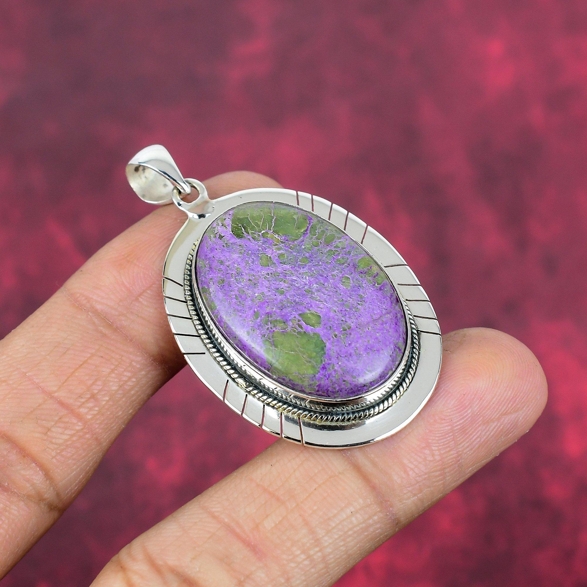 Purpurite Pendant, 925 Solid Sterling Silver Gemstone Jewelry, Handmade Pendant, For Memorial Day