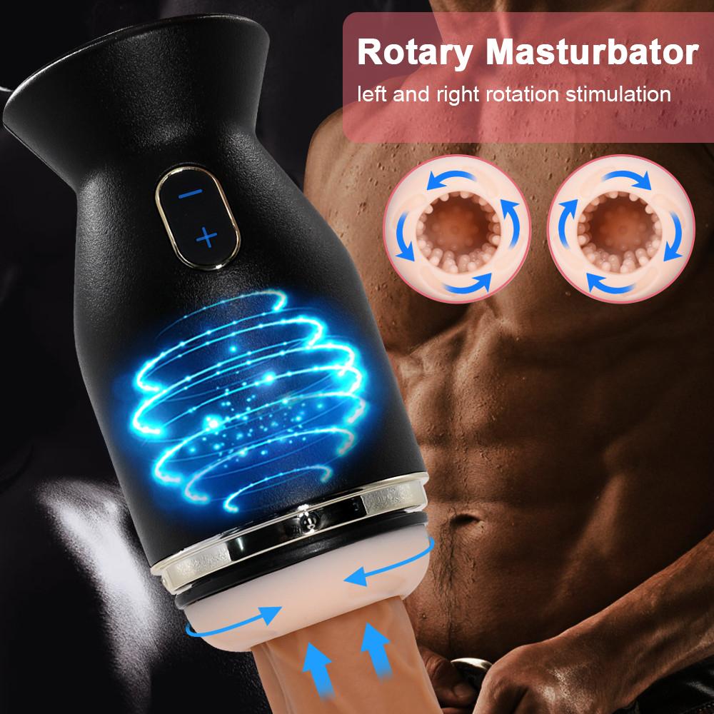Penis Training Male Masturbator Sex Toys for Men Rotation Vagina Masturbation Endurance Exercise Blowjob Goods for Adults 18