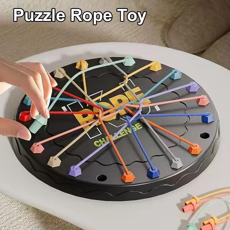Rope Breaking Battle Challenge Puzzle Knot Toy Educational Interactive Game Logic Training Family Party Gift