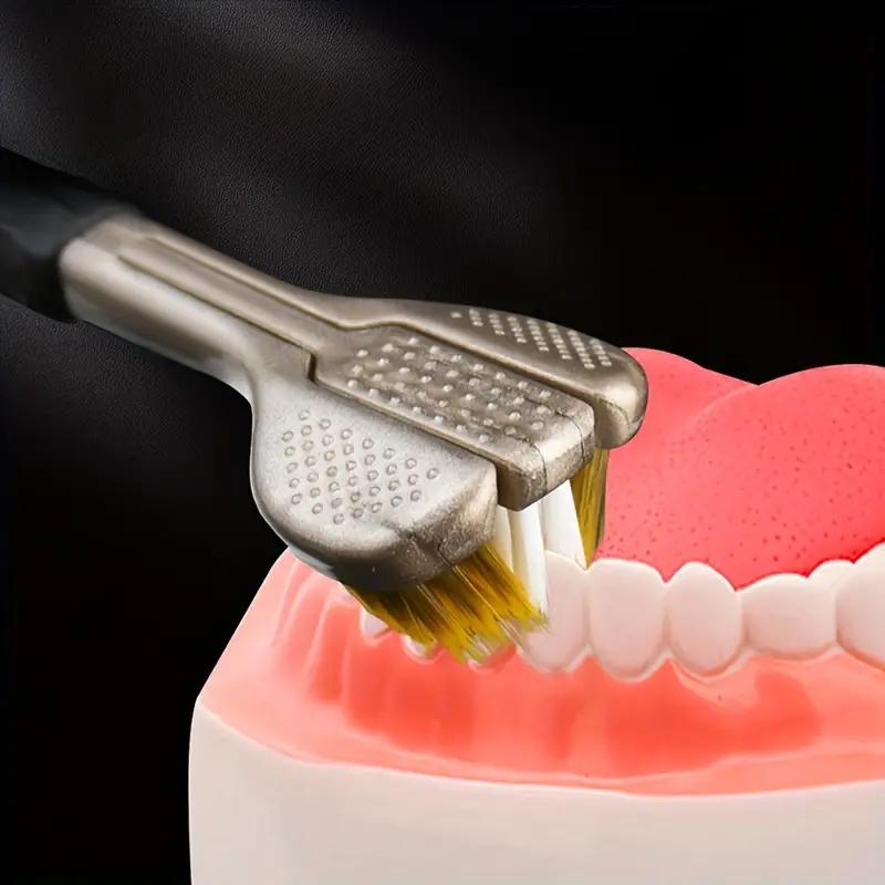 2er-Pack Handzahnbürsten, Tiefenreinigung, dreilagig verpackt, ultrafeine Faserborsten, Mundpflege, Körperhygiene, Haushaltshygieneartikel