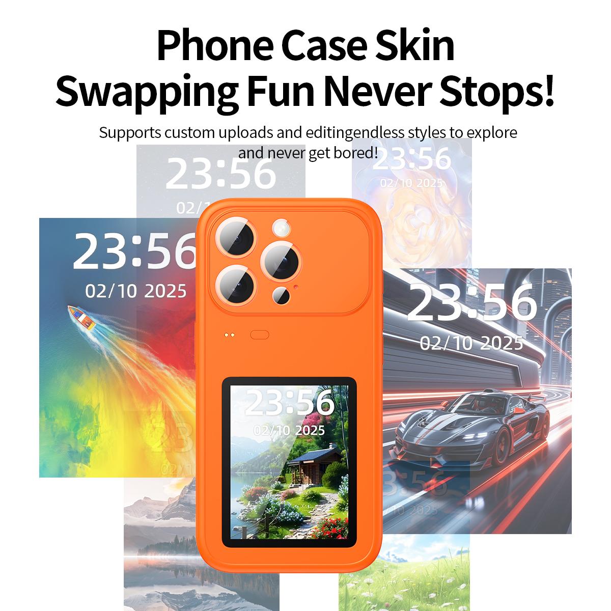Dynamic Phone Case For Iphone Photo Transfer, Video Playback, Touch Screen, Multifunctional Bluetooth Phone Cover For IPhone 17 16 15