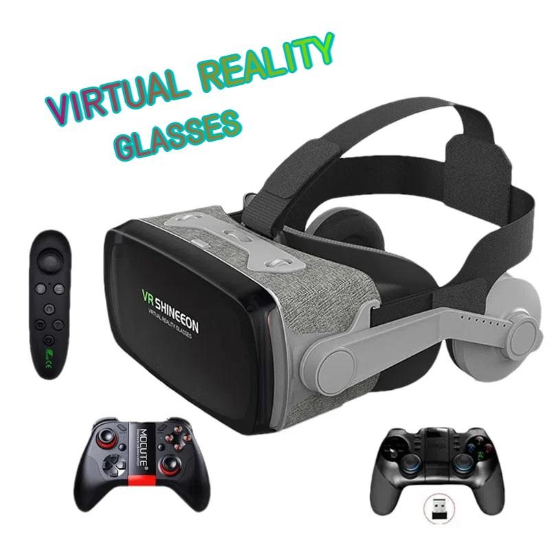 VR 3D brýle pro virtuální realitu, headset, helma, brýle, čočky pro chytré telefony, chytré videohry, dalekohledy
