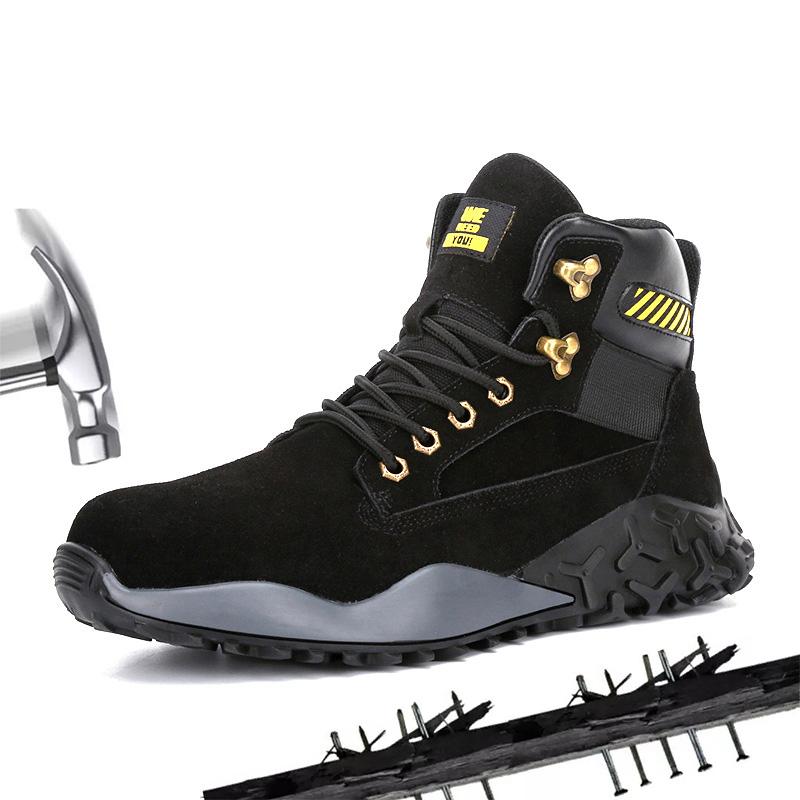 Labor Protection Shoes, Anti Impact, Anti Puncture, Waterproof, High Top Construction Site Safety Work Boots