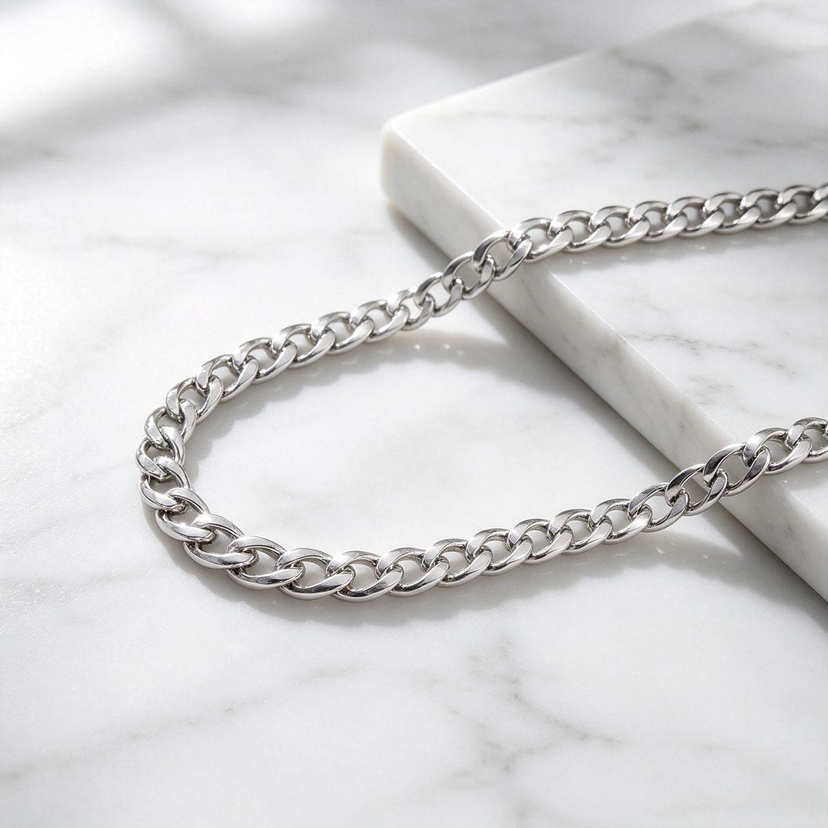 Basic Chain Men's Necklace, Cuban Chain Men's Hip-hop Chain Decoration, Couple Versatile Cool Handsome Accessory