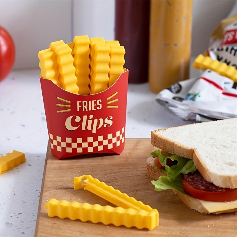 Sealing Clip For Food Refrigerator Magnetic Sticker Snack Sealing Clip Plastic Bag Seasoning Sealing Strip 12pcs Potato Clause