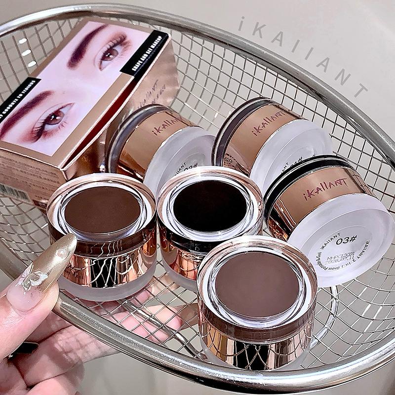 2-in-1 L Brow Pomade & Gel Natural Long-lasting Easy-to-apply Waterproof Eyebrow Cream Create Three-dimensional Eyebrows