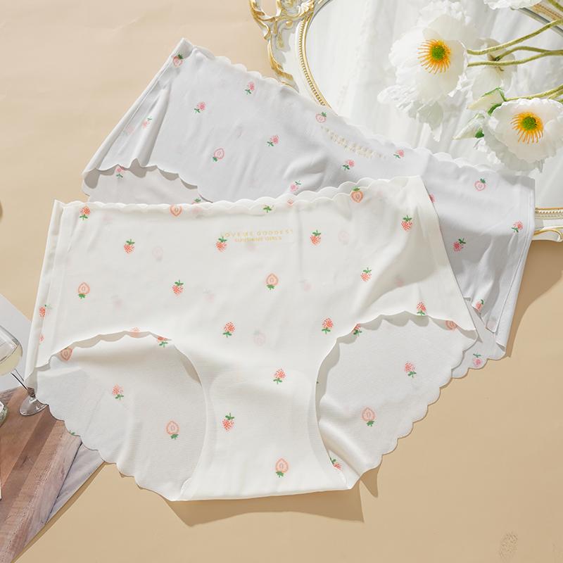 Letní dámské bezešvé spodní prádlo z ledového hedvábí Dámské průhledné ultratenké spodky kalhotky