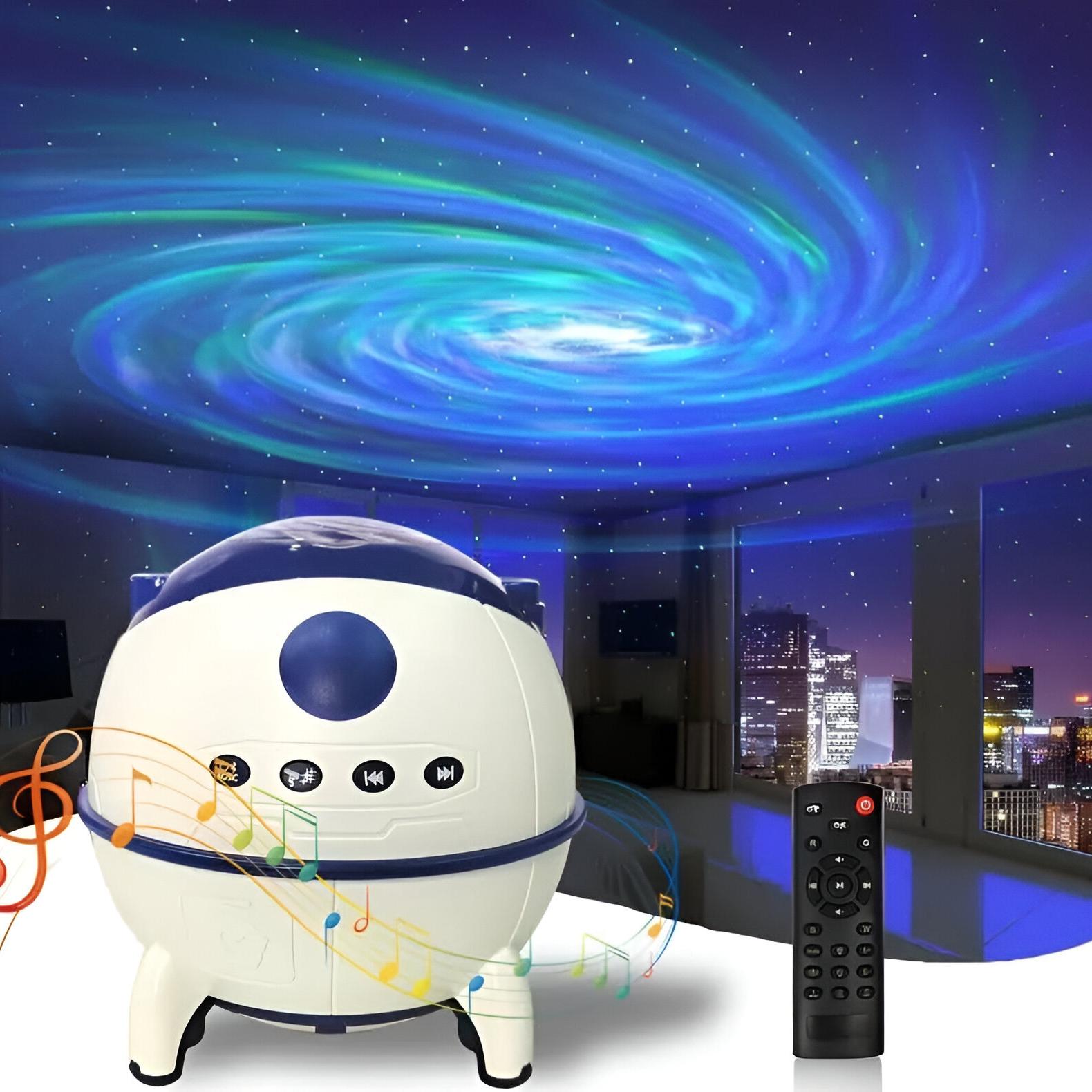 Creative Aurora Projector Light Bluetooth Speaker Space Cabin Night Lights for Bedroom Decoration