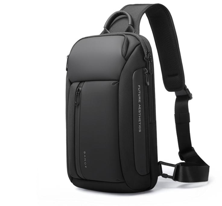 BANGE Nová pánská módní crossbody taška Multifunkční náprsní taška Velkokapacitní venkovní cestovní taška
