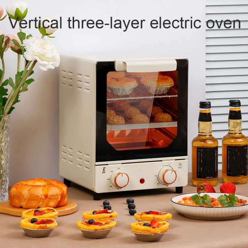 Vertical Electric Oven, 15-liter Small Baking Oven, Household Kitchen Mirror-finish Oven