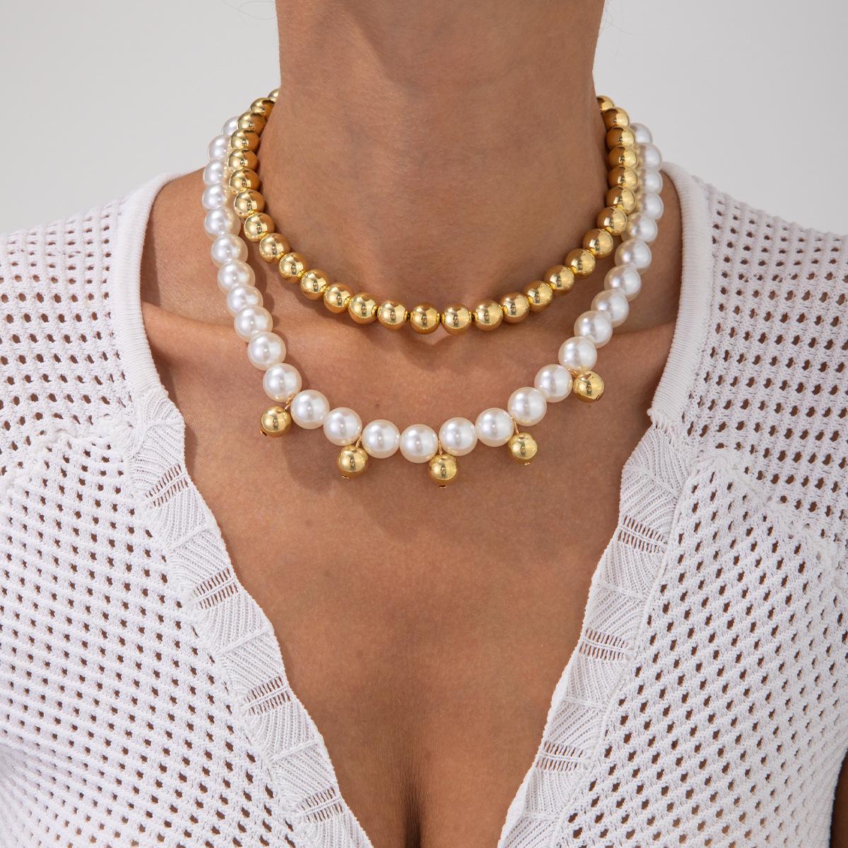 Imitation Pearls CCB Beaded Chokers Necklace Women Summer Beach Boho Starfish Conch Pendant Jewelry Accessories