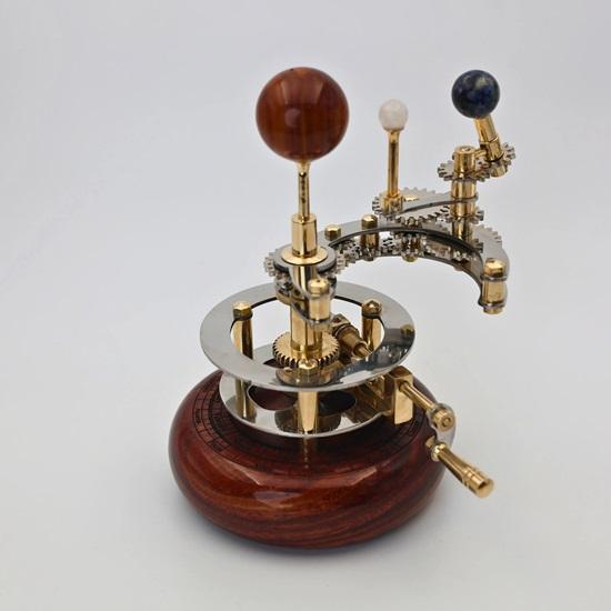 17.78 Cm Mini Orrery, A Premium Home Décor Artpeice, Solar System with Semi Precious Stone, Prefect Present Idea for Various Occasions
