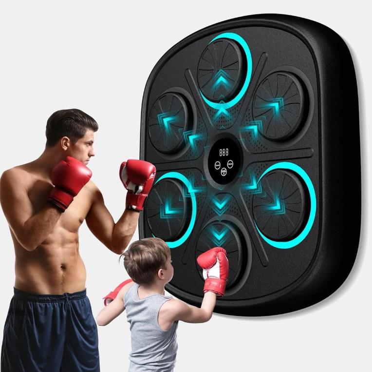 New Model Smart Music Boxing Machine for Adults and Kids, Bluetooth Training Machine with LED Electronic Wall Mounted