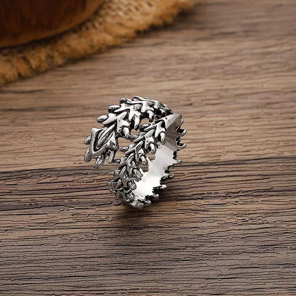 Vintage Punk Centipede Paar Ring Gothic geometrische Wirbelsäule fünf Finger Ringe Hip Hop Hyperbole Anime Ring Schmuck