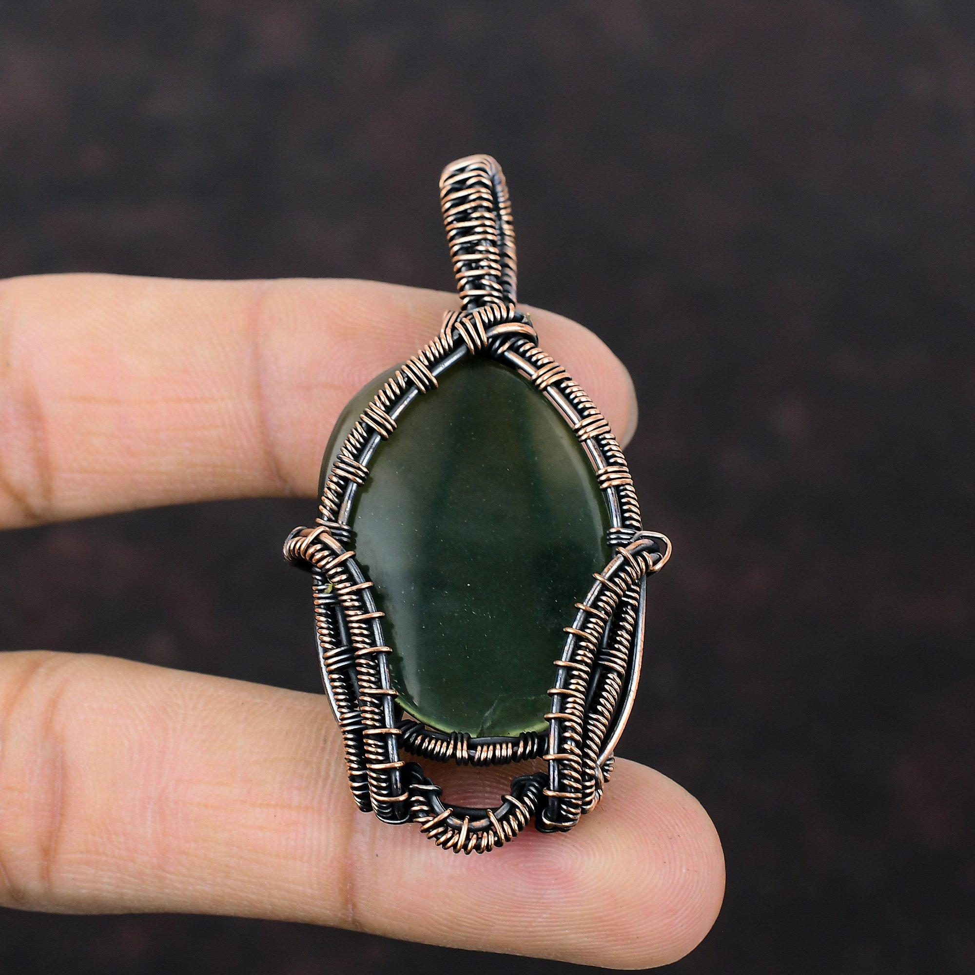 Vasonite Pendant Copper Wire Wrapped Pendant Handmade Wire Wrapped Jewelry Genuine Gemstone Pendant Designer Pendant Copper Jewelry For Gift