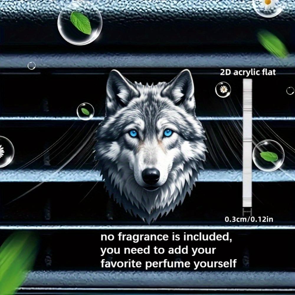 2D Flat Wolf Car Vent Clip Decorative Diffuser (fragrance Not Included), Car Interior Decoration, Aromatherapy Clip, Ideal for Holiday Gifts