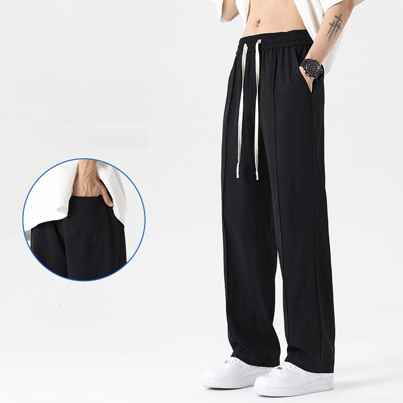Frühling Und Sommer Einfarbig Trendig Leicht Stretchhose Locker Lässig Sporthose Große Größe Gerade Hose M-4XL
