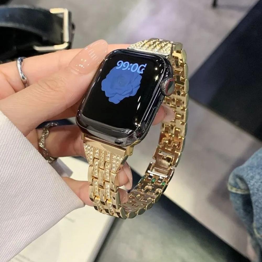 Sparkling Metal Band for Apple Watch Ultra Bands 49mm 38 40 41 42 44 45 46mm Jewelry Diamond Metal Strap for iWatch Series11 10 9 8 7 6 5 4 3