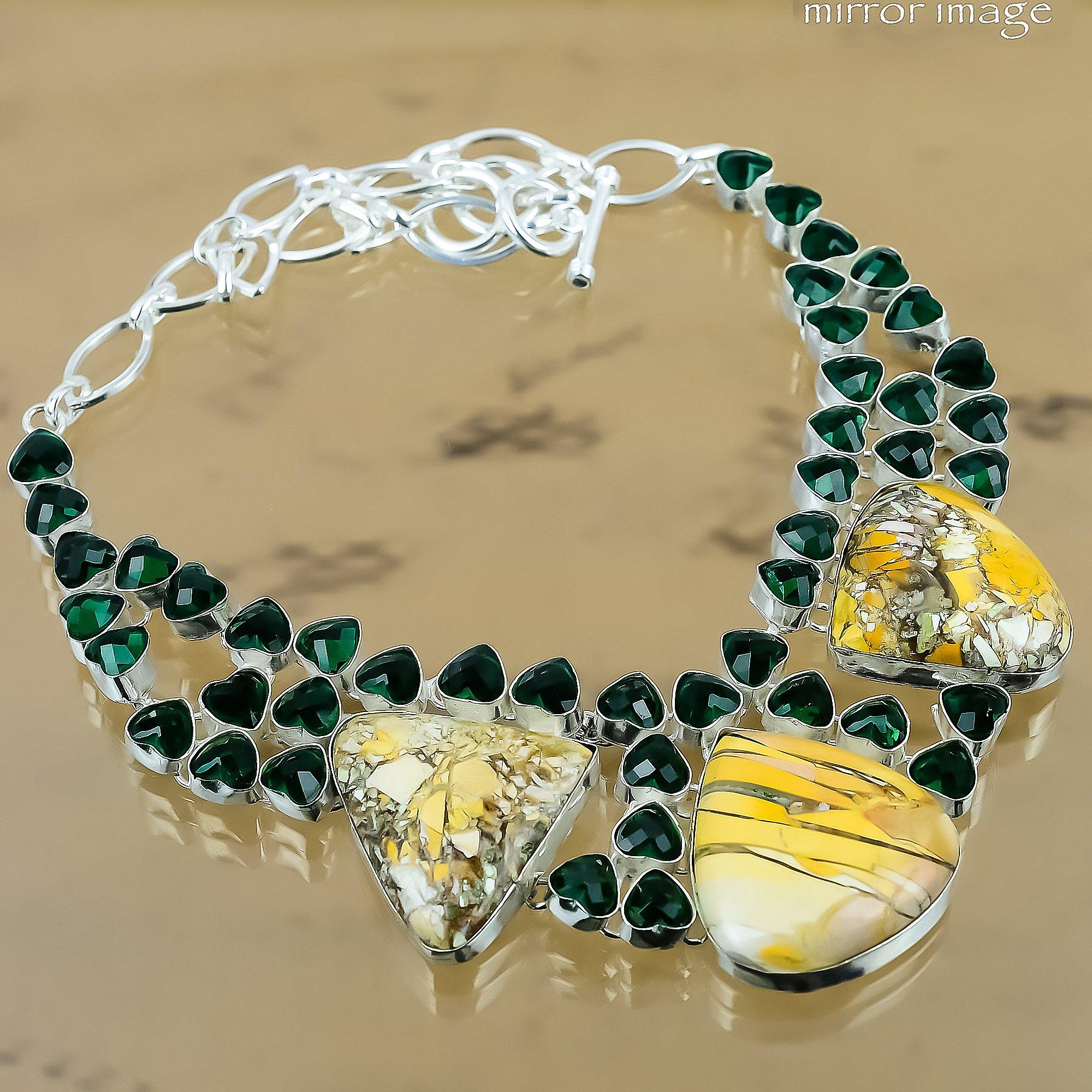 Gift For Her Natural Brecciated Mookaite Chain Adjustable Necklace 925 Silver