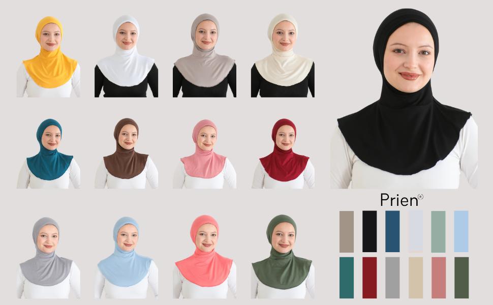 Sport Hijab For Women, Muslim Head Scarf, Flexible Turban Girls, Chic Islamic Wear For Gym, Neck Collar Bonnet Viscose