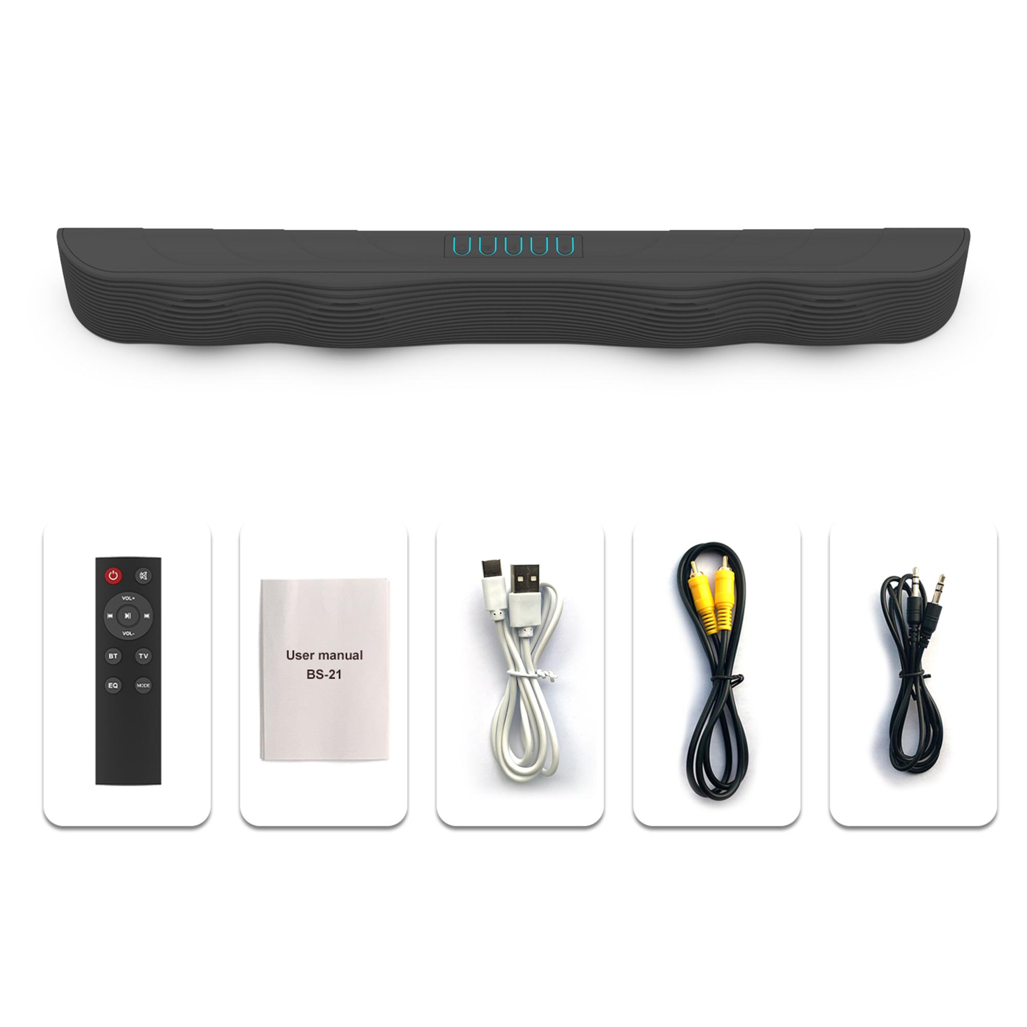 Wireless Bluetooth Sound Bar Speaker Wired Surround Stereo Home Theater TV System TF Card USB Play Remote Control Power Sound Speaker