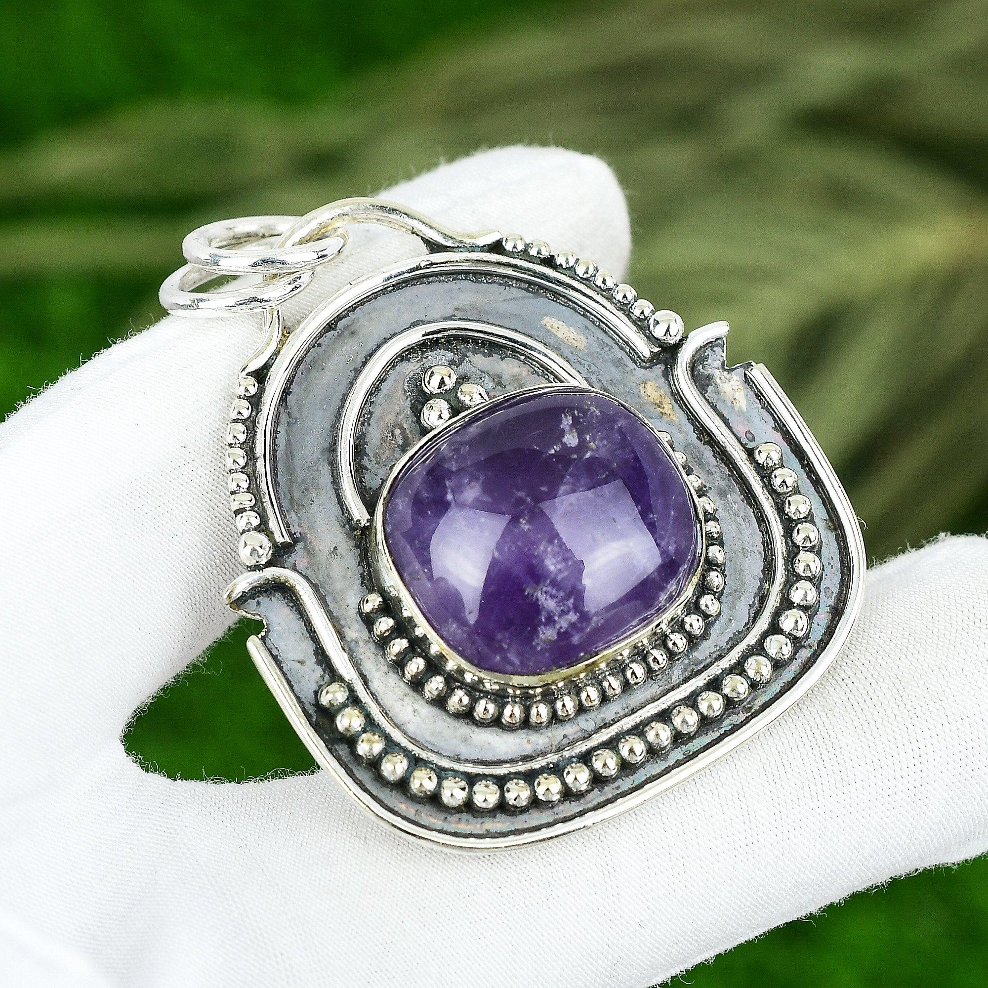 Friendship Day Sale Star Amethyst Gemstone Daughter Pendant Jewelry 925 Silver