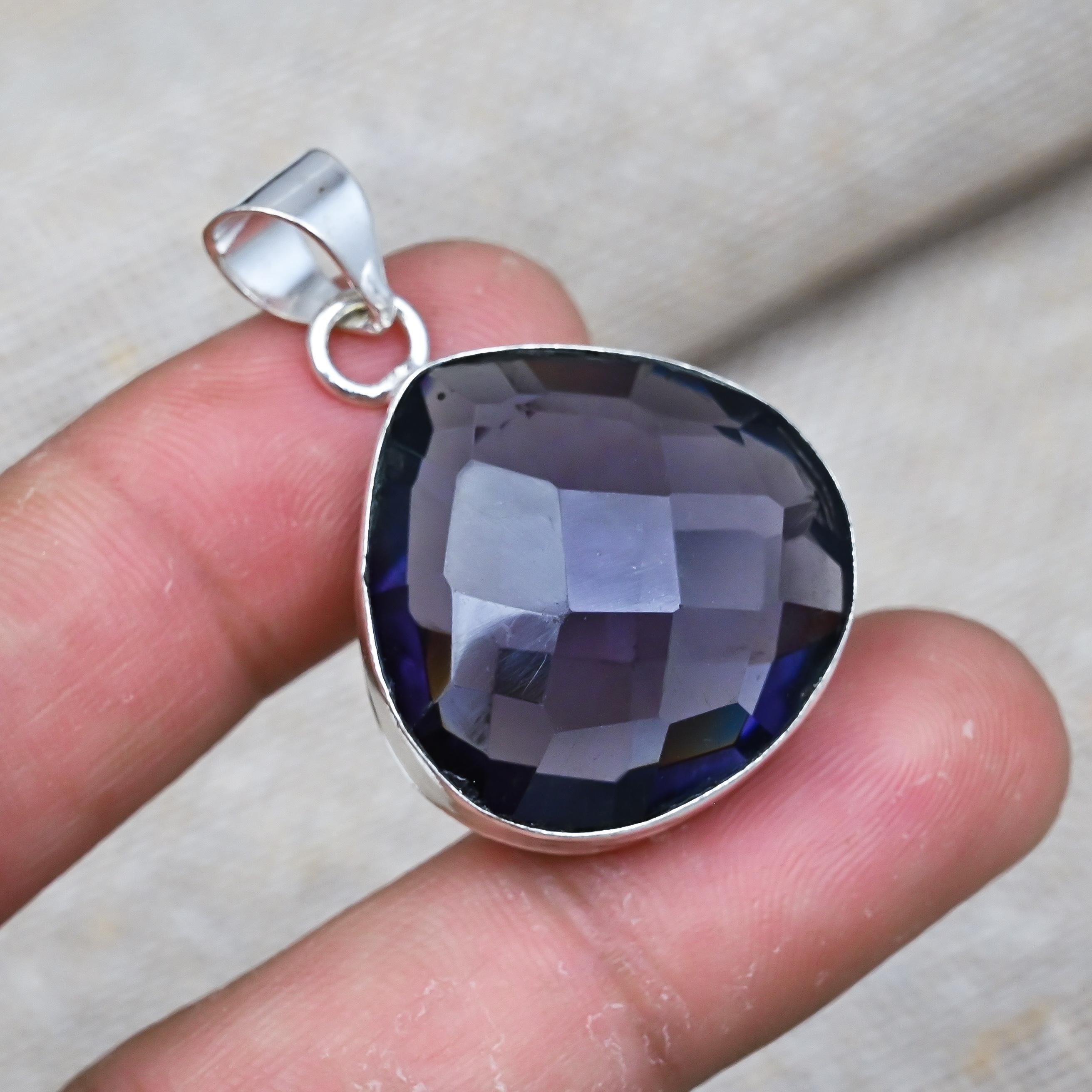 Amethyst Gemstone Handmade 925 Sterling Silver Jewelry Beautiful Pendant For Thanksgiving