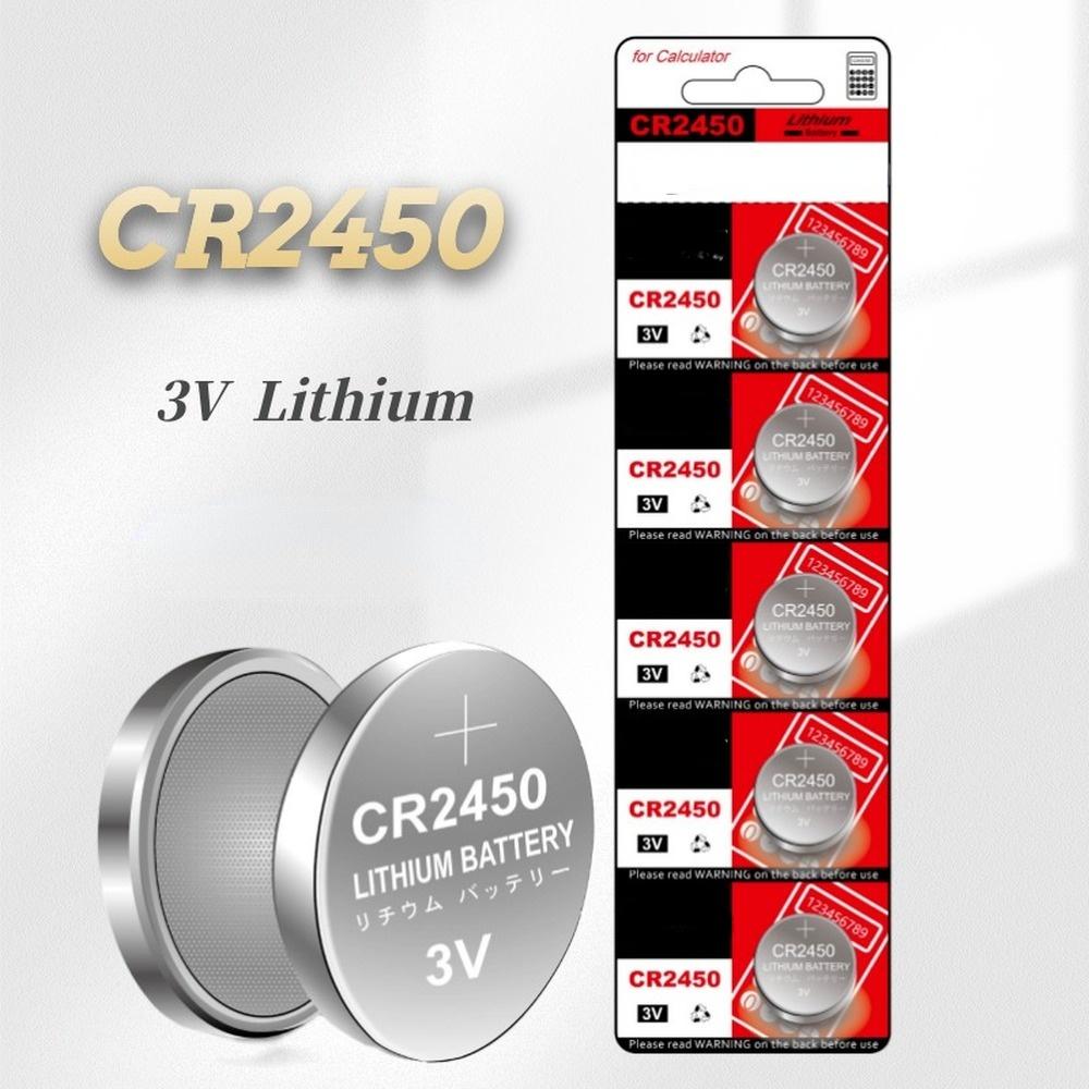 5/10 ks CR2450 3V alkalická knoflíková baterie do auta Baterie s klíčem pro elektronické hodinky