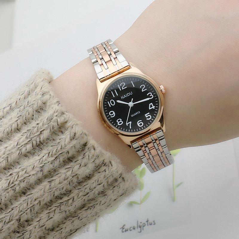 Luxury Brand Women Watch Fashion Number Stainless Steel Quartz Wristwatch Simple Elegant Ladies Clock Dropshipping